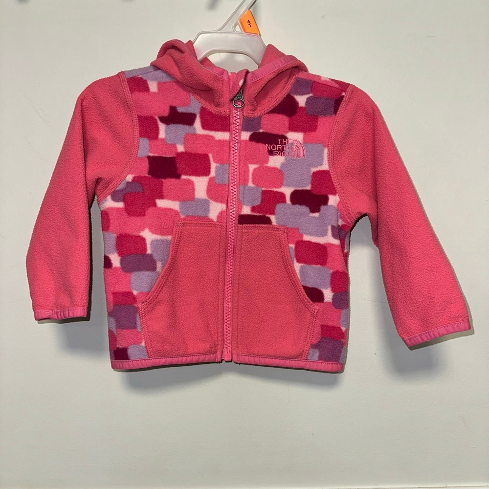 Girls The North Face Fleece Jacket 6-12M Pink Full Zip - Picture 2 of 9
